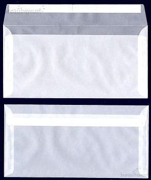 pergamijn envelop DIN lang (11 x 22 cm), pakje à 25 stuks